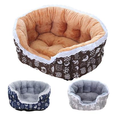 Повышенная кровать для собак, собак, кошек, кружевное зимнее теплое спальное гнездо для домашних животных, мягкая плюшевая кровать для щенка, диван для собак, товары для домашних животных