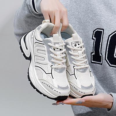 Ins корейская версия полые папины туфли 2025 весна новые дышащие студенческие спортивные туфли увеличивают рост повседневные BL-S03-1