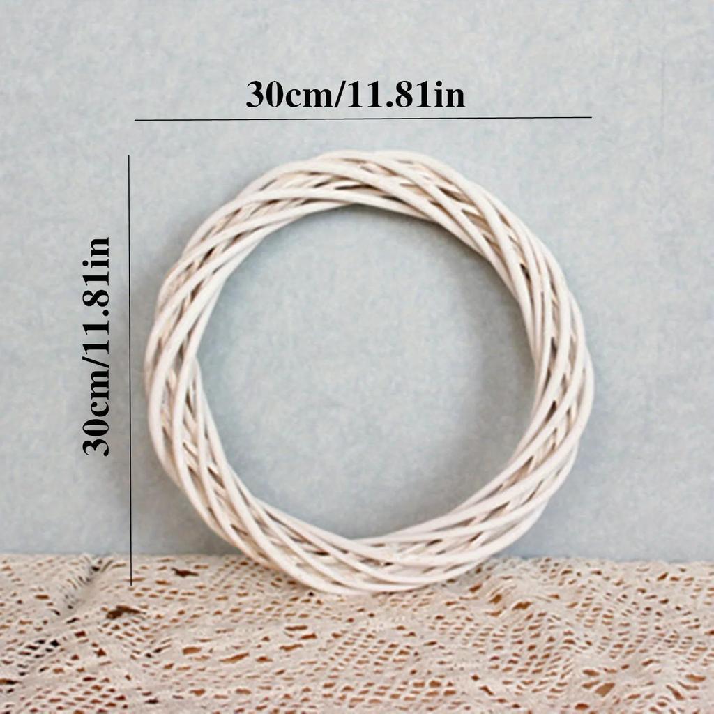 2026 Latest Models Wooden Wreath Handwoven DIY Making Materials for Front Door Wall Hanging Spring Summer Home Decor Wooden