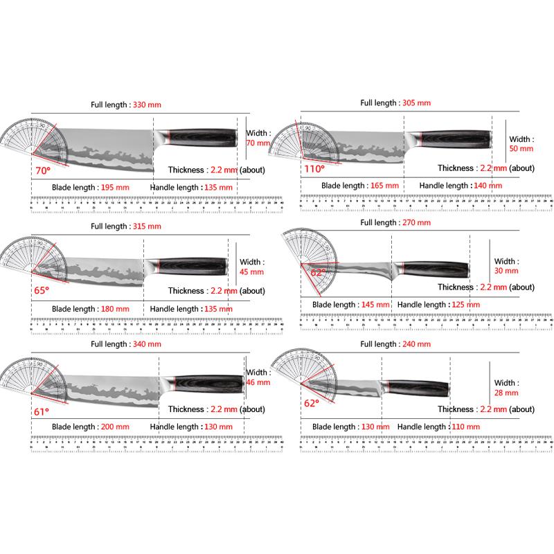 Кухонный нож из нержавеющей стали, кованый мясницкий нож, ковка, нож для разделки мяса, разделка, деревянная ручка, инструменты для барбекю