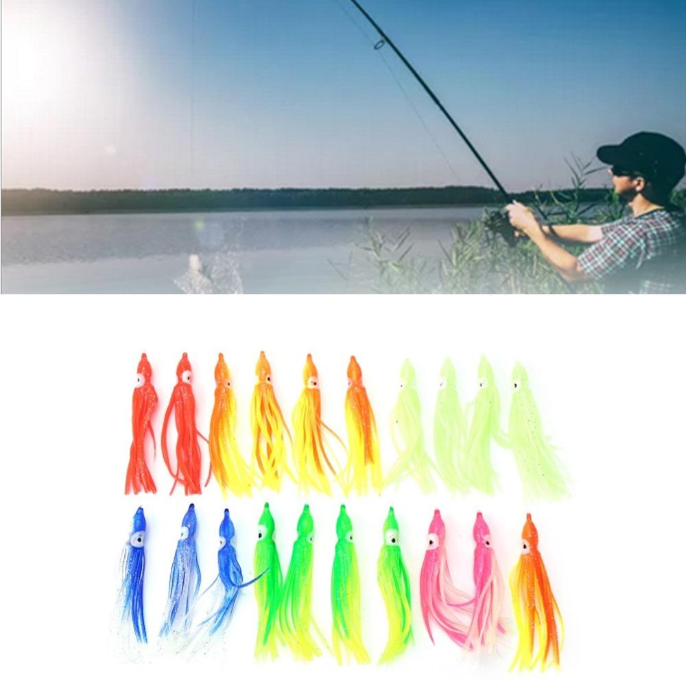 50PCS Mixed Color Octopus Fishing Lures Multiple sizes Sea Fishing Lures Trolling Fishing
