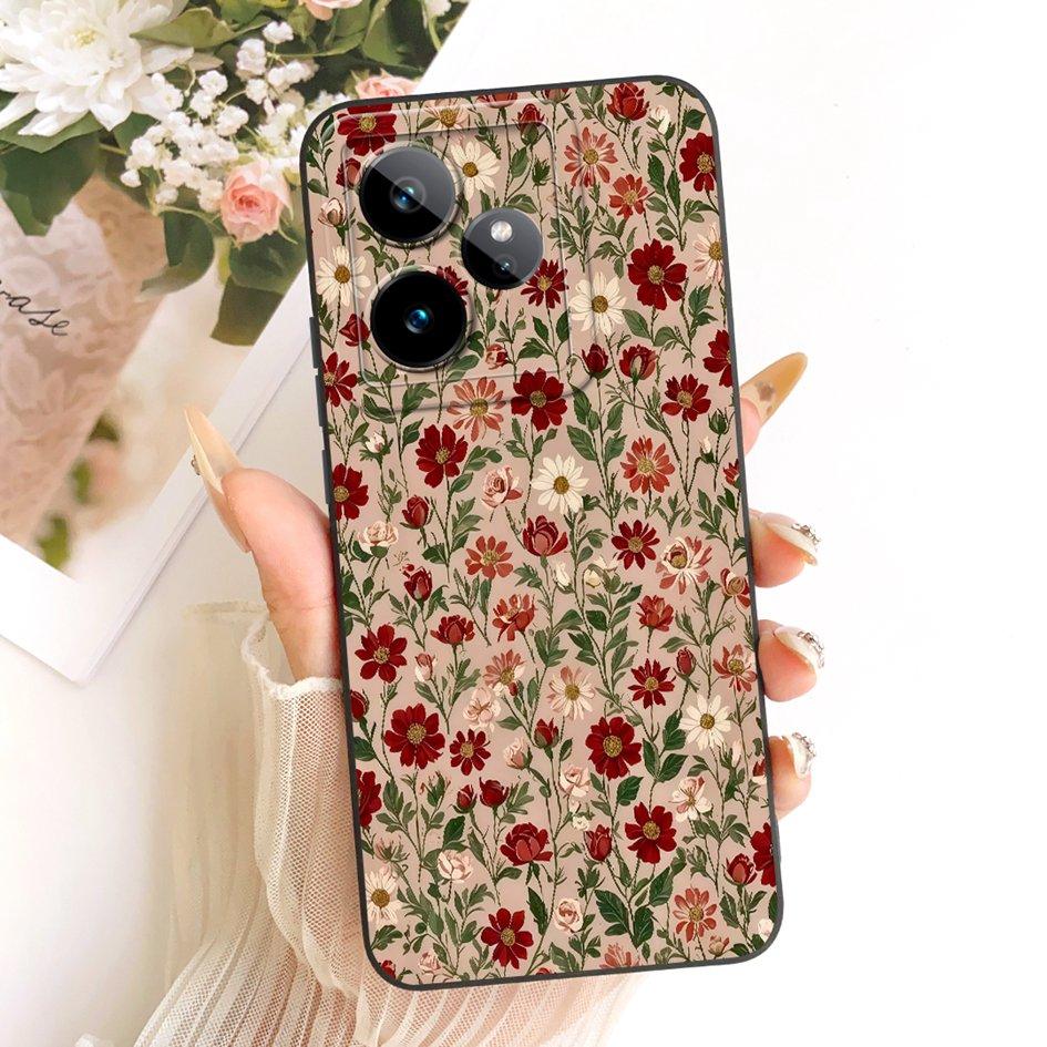 Чехол для Realme GT 7 RMX5061 Креативный мультяшный кот Конфетный окрашенный чехол Мягкий силиконовый бампер Для Realme GT7 Pro 7T RealmeGT7 Funda