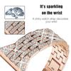 Металлический ремешок с бриллиантами + чехол для Apple Watch 45 мм, 44 мм, 42 мм, 41 мм, 40 мм, 38 мм, женский браслет-браслет для iwatch 8, 7, 6, 5, 4, 3 SE, браслет