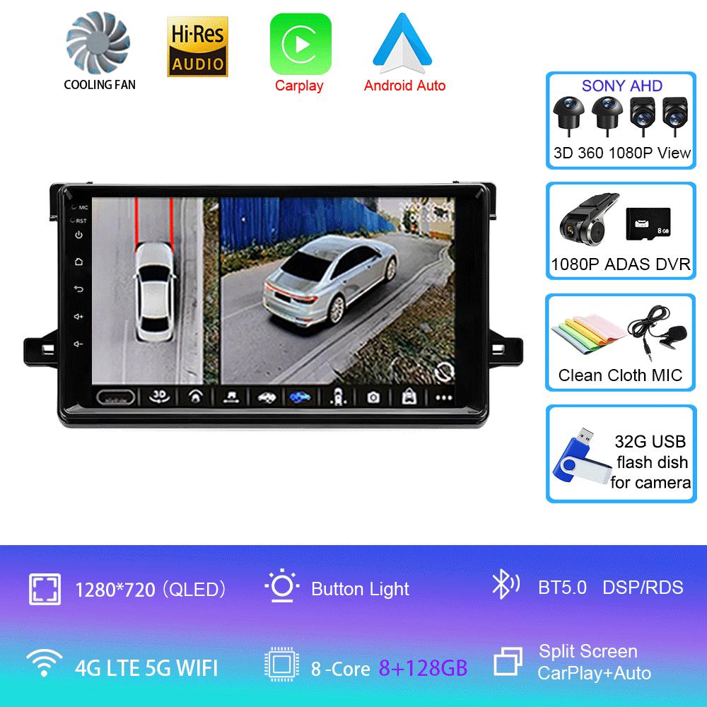 Android 14 для Toyota Prius XW50 2015 2016 2017 2018 2019 2020 Автомобильное радио GPS Carplay Мультимедийный плеер Навигация Стерео Авто BT