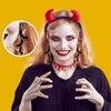 Серьги-подвески на Хэллоуин с дизайном из трех черепов и летучей мыши, акриловая бижутерия для готических нарядов