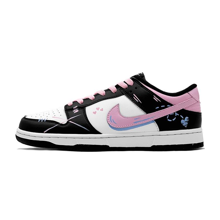 Nike Кроссовки Dunk Нескользящие Нескользящие Низкие Скейтбордические Мужские Черно-белые DD1391-100(TeamS-S-BOX)