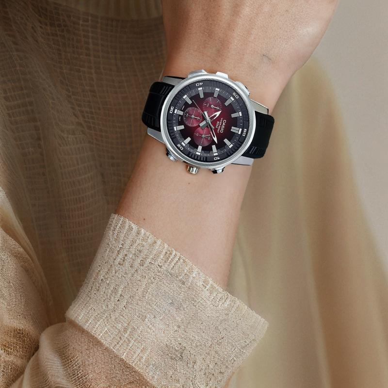 Casio СТАНДАРТная серия 50 метров водонепроницаемость и элегантность кварцевый механизм полимерный ремешок японские и корейские часы мужские часы красный циферблат MTP-E505-4AV