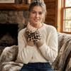 Short Style Half-Finger Gloves Warm Leopard Print Gloves Fashionable Fingerless Gloves  Winter