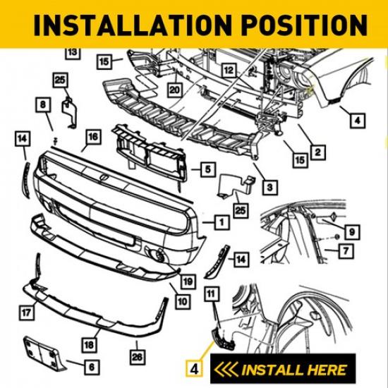 Bumper Bracket Set Left Right For 2016- Toyota Tacoma Front Steel 2Pcs EOI