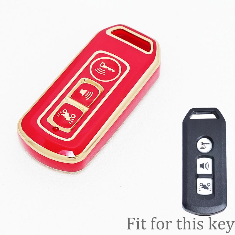 Для Honda PCX Forza 300 Airblade 125 C125 Super Cub Скутер Vario 150 3 кнопки ТПУ Чехол для автомобильного ключа Смарт Пульт управления Брелок Крышка