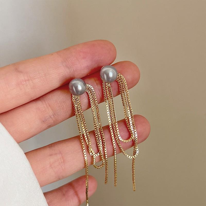 Блестящие серьги-кисточки, женские серьги с чувством высокого класса, легкие роскошные аксессуары для ушей в нишевом дизайне