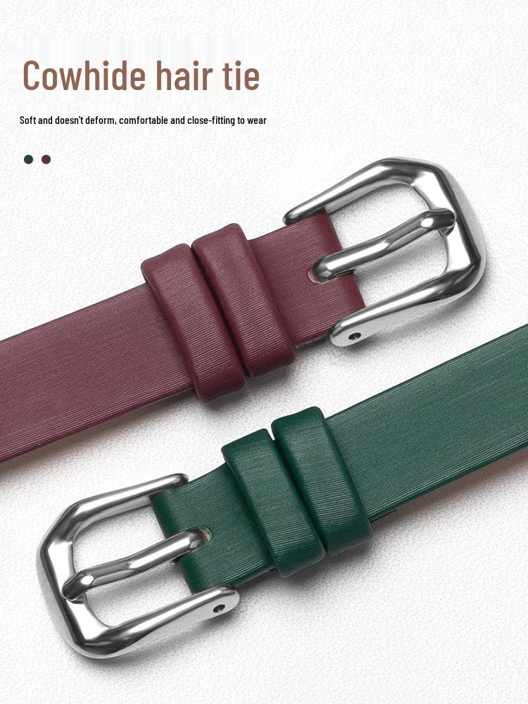 Eight Treasures Gold Compass Bracelet: Women's Genuine Leather & Silk Jewelry Watch Strap with Rain Silk Texture.