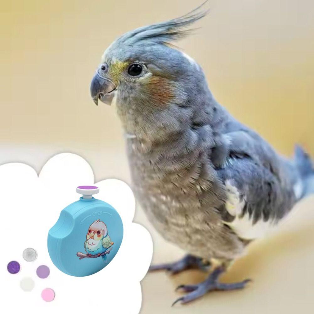 Safe Low Noise Electric Parrot Nail Trimmer Mini with 6 Grinding Heads Bird Nail Cutter Round Nail Trimming Tool Bird Paw