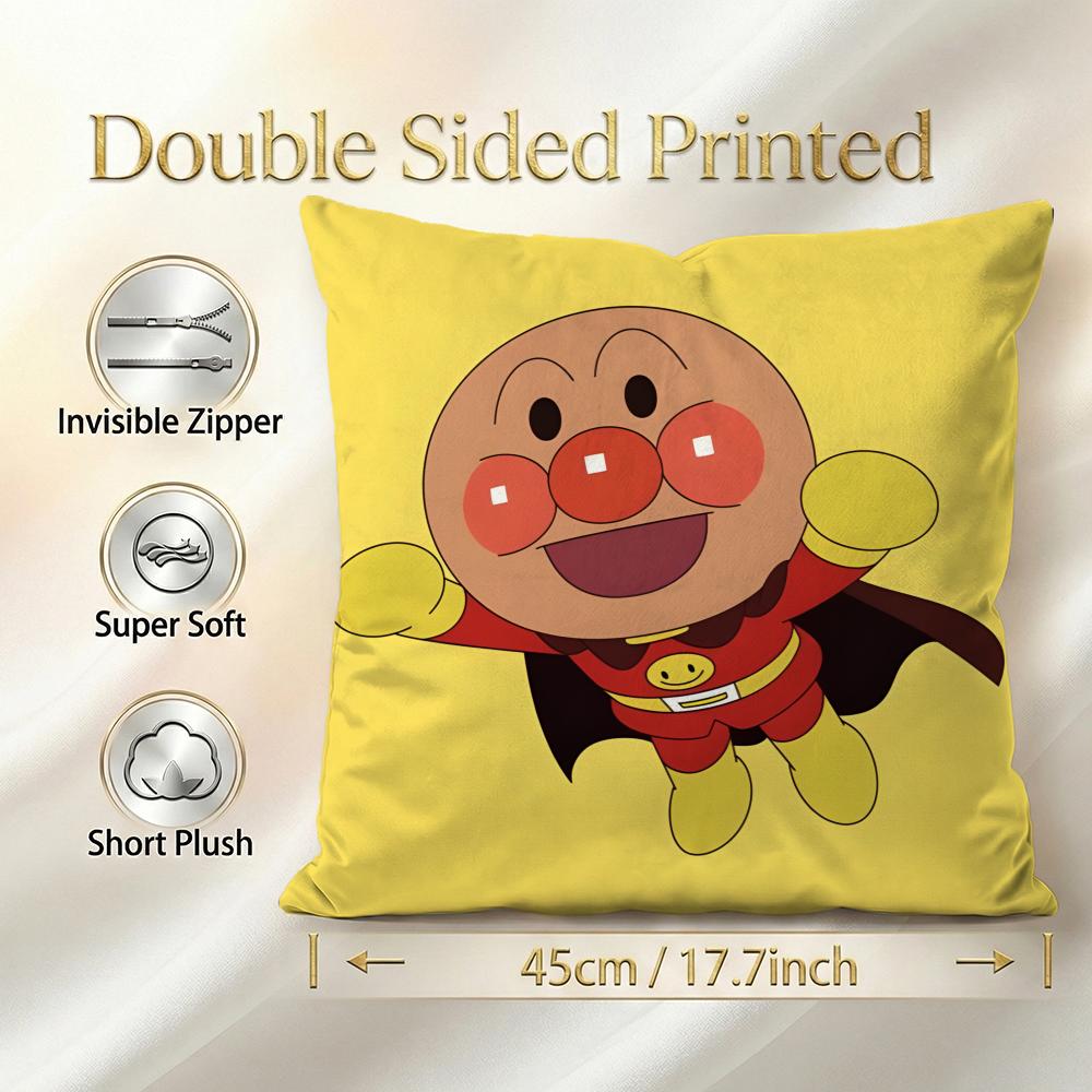 Cartoon Anpanman Cushion Cover Decorative Cushions Covers Cover Sofa 50X50 Pillow 4 Piece 45X45 40X40 Pillowcase