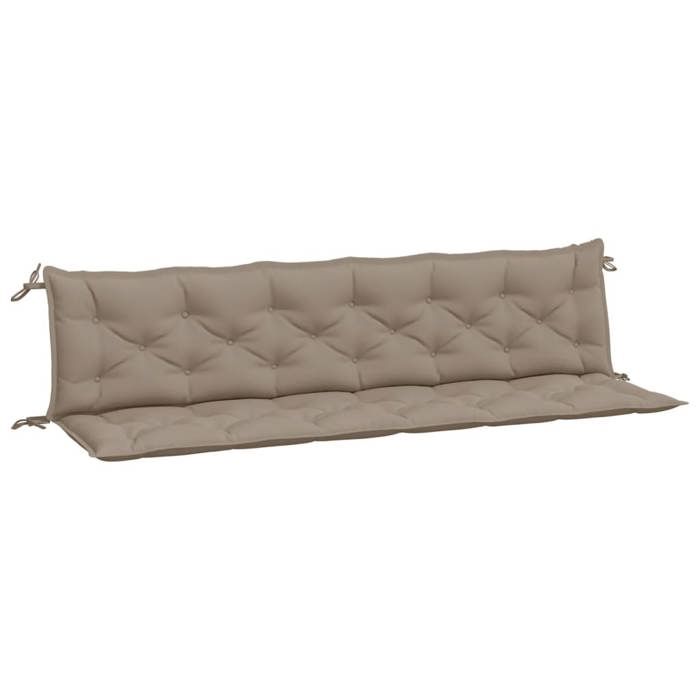 Coussins de banc - MAISON EXCLUSIVE - Lot de 2 - Oxford imperméable - 200x50x7 cm - Taupe