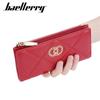Artificial Leather Long Wallets for Women Ladies Fashion Classic Design Zipper Coin Purse