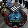 Matrix pattern round rug,Carpet Rug for Living Room Bedroom Playroom ,Non-slip Floor Mat,Holiday Gifts and Birthday Gifts.