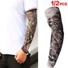 1/2pcs Fashion Unisex Skull Fake Slip On Tattoo Arm Sleeves Kit High Quality Sun Protection