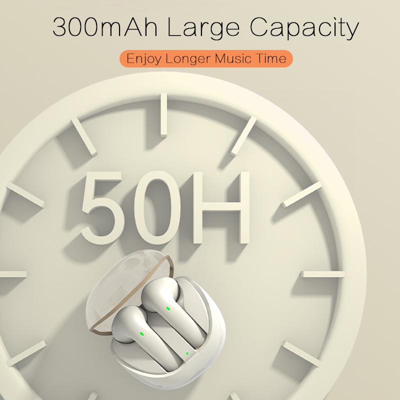 VAORLO Macaron Wireless Earphones 9D HiFi Stereo Music Super Bass Touch Headset In-Ear Painless Wear Noise Cancel Calling Headphone