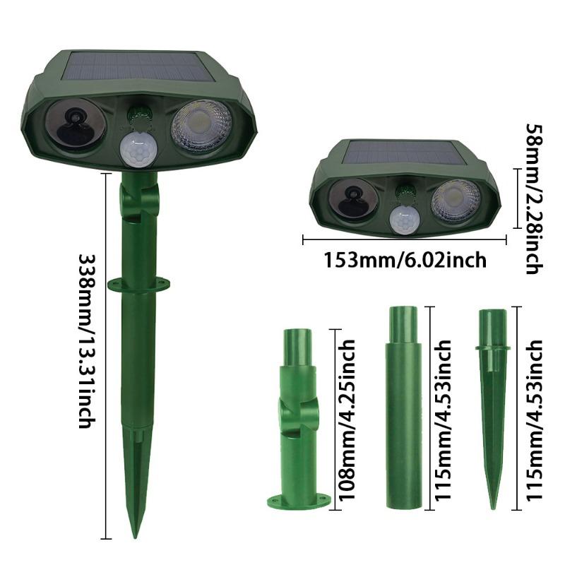 Solar Ultrasonic Mouse Repeller Waterproof Animal Repeller Outdoor Patio Lawn Dog and Wolf Repeller