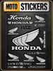 WKB5  FOR HONDA RACING Multi Scene Waterproof Reflective Scratch Cover Stickers Fit Auto Motorcycle Helmet Refrigerator Water Cup