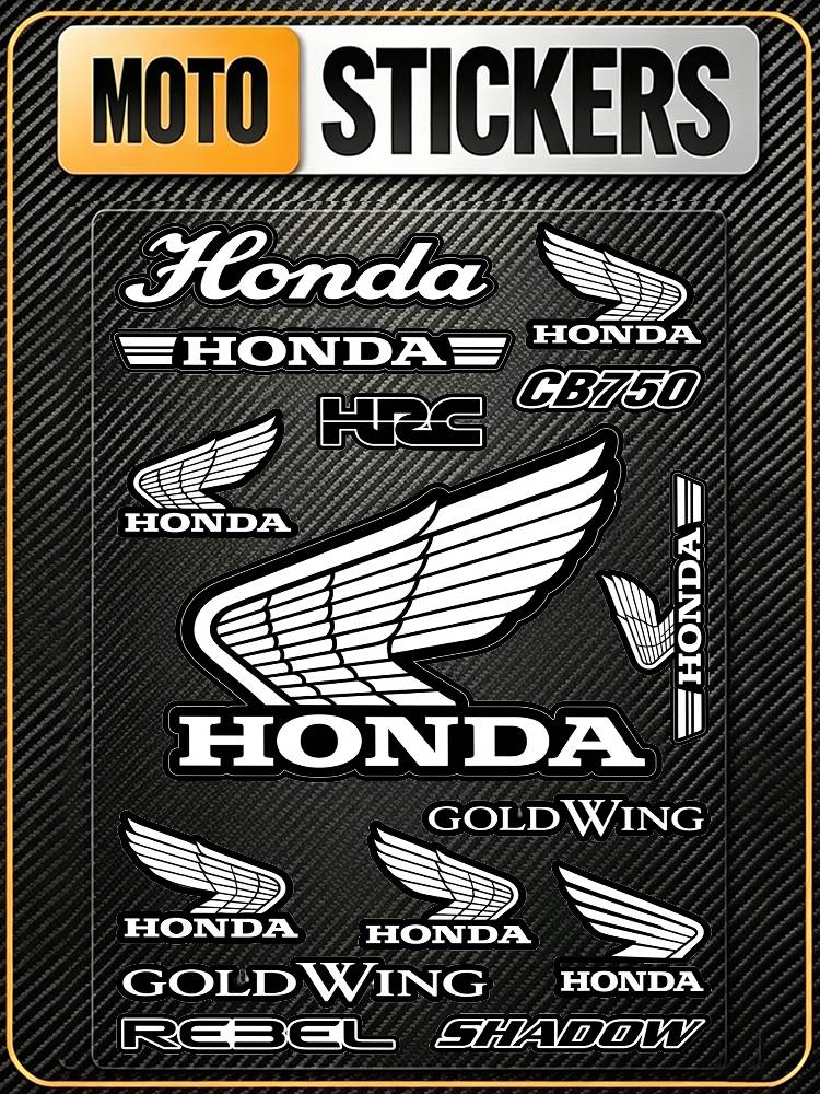 WKB5  FOR HONDA RACING Multi Scene Waterproof Reflective Scratch Cover Stickers Fit Auto Motorcycle Helmet Refrigerator Water Cup