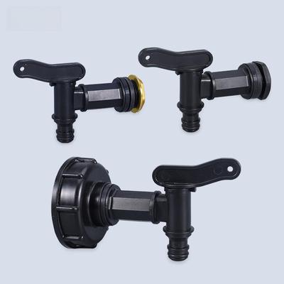 Адаптер для клапана IBC-контейнера: Пластиковый переходник для крана на ниппель 3/4" - Черный