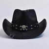 Винтажная ковбойская шляпа в западном стиле из искусственной кожи для мужчин, джентльменские джазовые шляпы, панама, шляпа ковбойки, сомбреро для мужчин