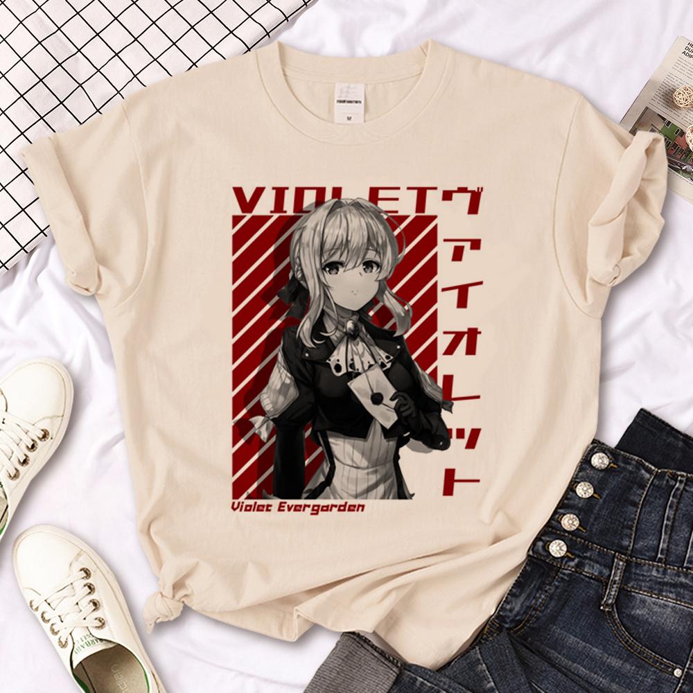 Футболки Violet Evergarden женские с принтом Женская графическая футболка одежда y2k