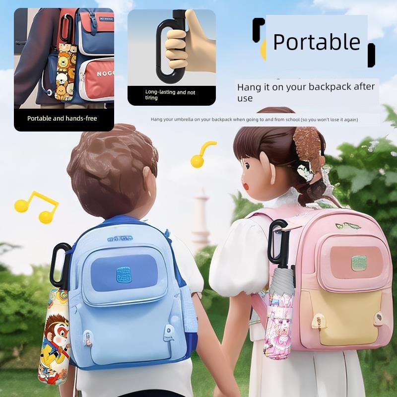 Safety Buckle Rounded Corner Children's Umbrella Boys and Girls Primary School Students Go to School Dedicated Umbrella Rain and Rain Dual-Use