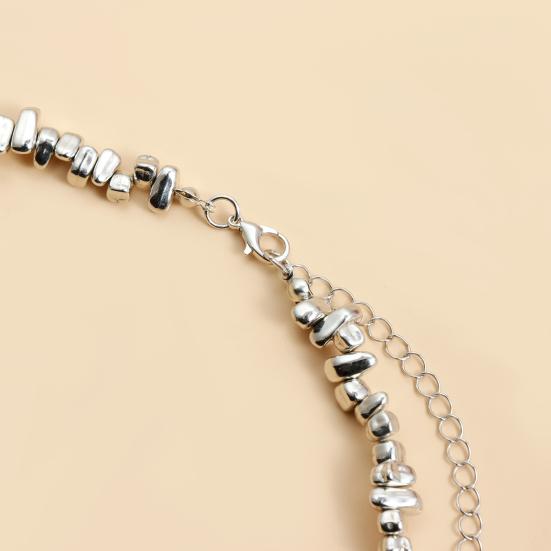 Необычный камень чокер для женщин Серебряный кисточка кулон сердце ожерелье свадебные украшения подарок для жены подруги на День святого Валентина день рождения годовщина