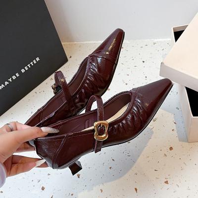 Мода Лето Новые Женские Туфли на Высоком Каблуке Сексуальные Босоножки на Каблуке с Острым Носком Элегантные 2025 Платье Вечеринка Женские Брендовые Туфли-Лодочки Тренд Zapatos Mujer