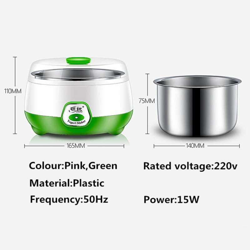 Йогуртница 1000 мл автоматическая машина для йогурта из нержавеющей стали бытовые инструменты «сделай сам» 220 В китайский