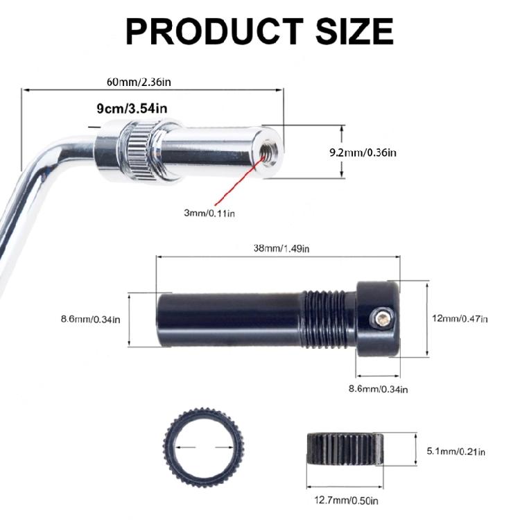 Professional 9mm Double Tremolo Arm Tremolo Rod Whammy Rod for Tremolo Systems Electric Guitar Accessories Replacements