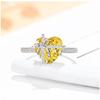 Sparkling Pink Morganite Heart Ring with High Carbon Diamond Elegant Bow Design for Women