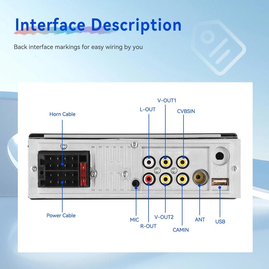Универсальная 1DIN автомагнитола MP5 IPS HD Плеер с поддержкой беспроводного Carplay Android Auto Bluetooth FM AM RDS Стерео USB WIFI Видеоплеер 5,1-дюймовый цифровой дисплей