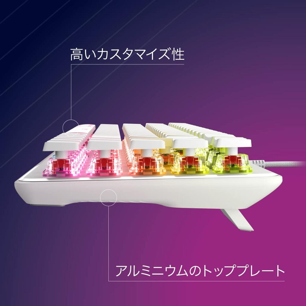 ROCCAT Gaming Keyboard Vulcan II Mini JP ISO Japanese Layout Wired Optical Linear Mini RGB Windows 7 or Later Authorized Distributor White/White (65%)