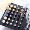 Small Simulation Pearl Earrings Set Women Korean Fashion  Color Bead Stud Earring Jewelry