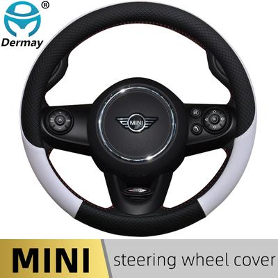 100% кожаный чехол на руль автомобиля DERMAY для MINI Cooper One Clubman Countryman Clubvan Coupe Auto