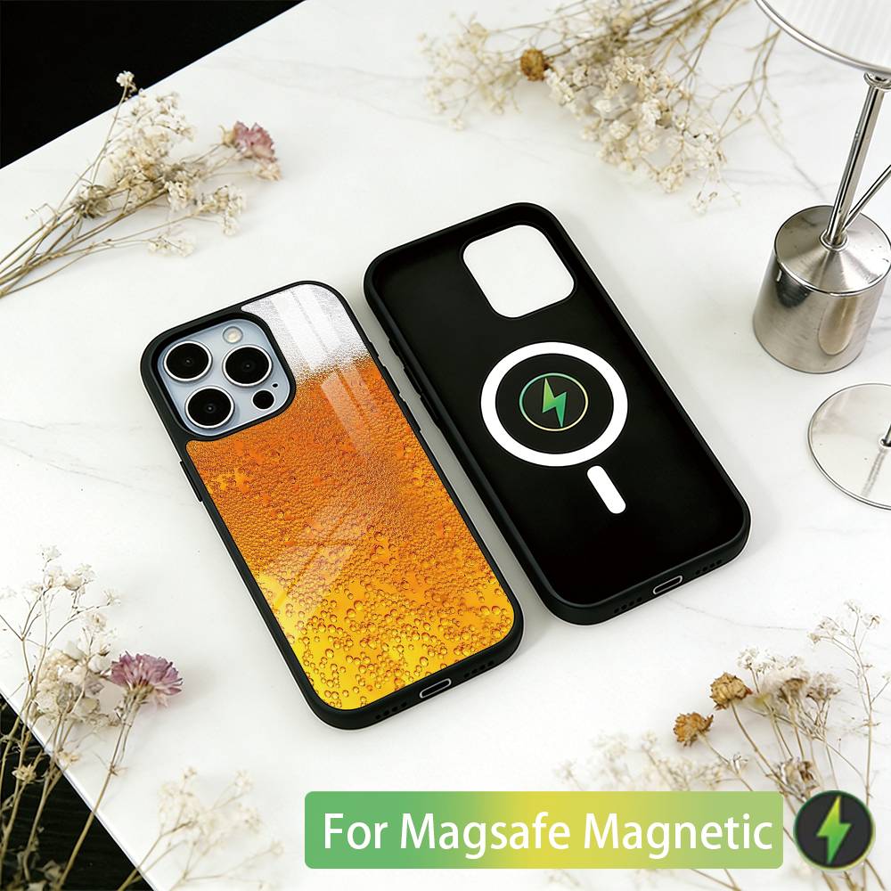 Интересный чехол для телефона с принтом пива для iPhone 17, 16, 15, 14, 13, 12, 11 Plus, Pro, магнитный, для беспроводной зарядки Magsafe