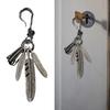Creative Feather And Turquoise Sturdy Zinc Alloy Hook Keychain Charm Pendant for Trendsetters Seek Unique Styles
