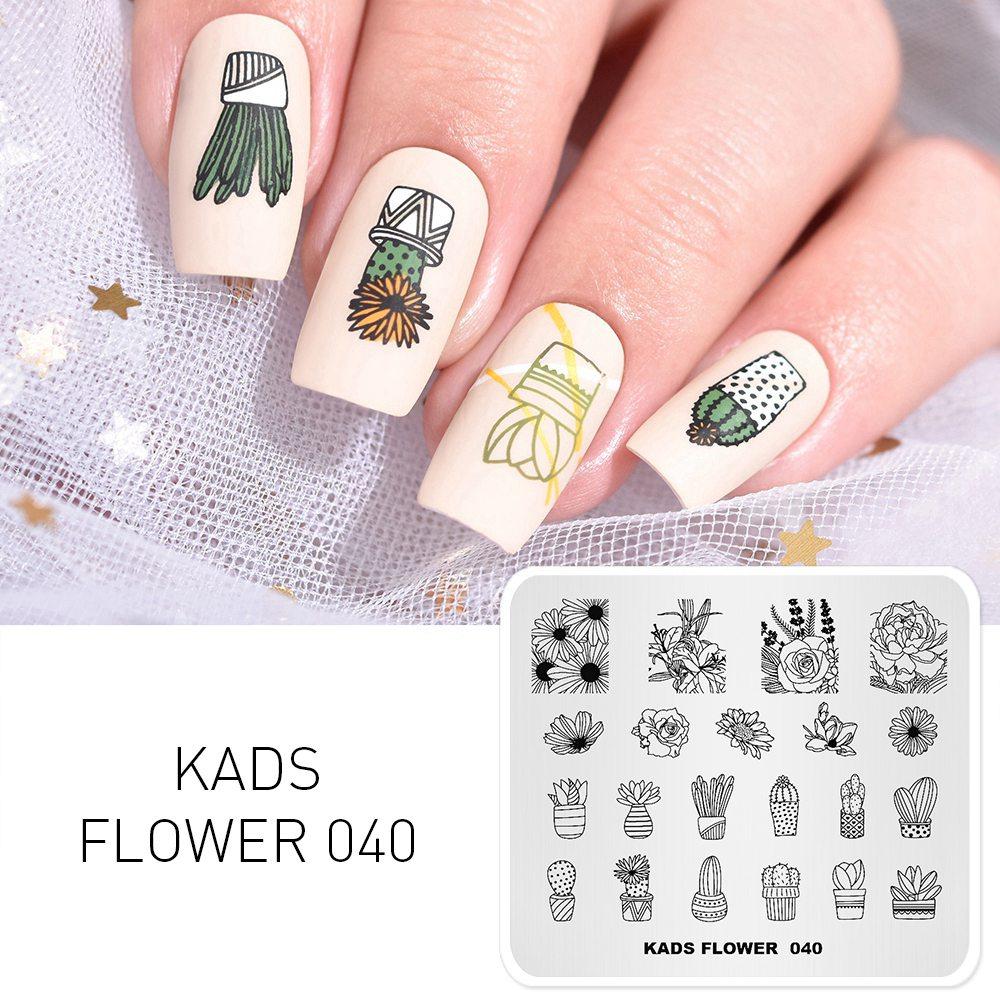 kads 53 Flower Series Nail Stamping Plates DIY Manicure Stamping Plate for Nail Art Template Nail Art Stamp Plates