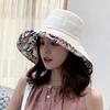Women's Spring and Summer Sunscreen Sunshade Fisherman Hat Temperament Round Top Beach Hat