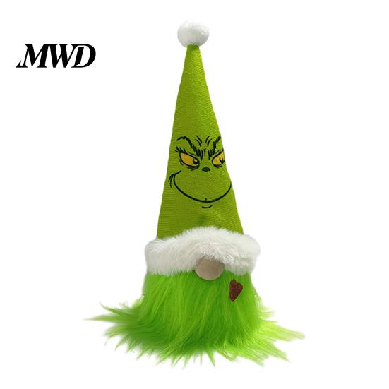 Festive Party Hanging Ornaments Christmas Tree Green Haired Plush Ornament, Stuffed Animal Doll Dwarf Living Room Ornament Figurine, Supplies