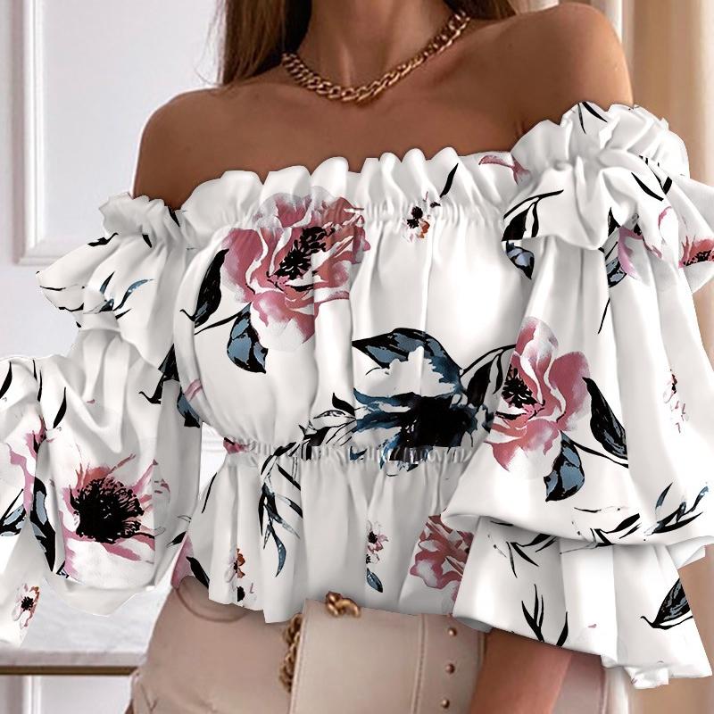 BITCED Женская летняя модная плиссированная рубашка на одно плечо