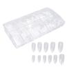 500pcs Transparent Nail Tip Professional Home Salon Portable DIY Fake False Nail Set Accessory for Women