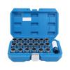 21pcs Anti Thief Wheel Lug Nut Key Stud Remover Tool with Toolbox 20 Locking Keys 17mm Socket
