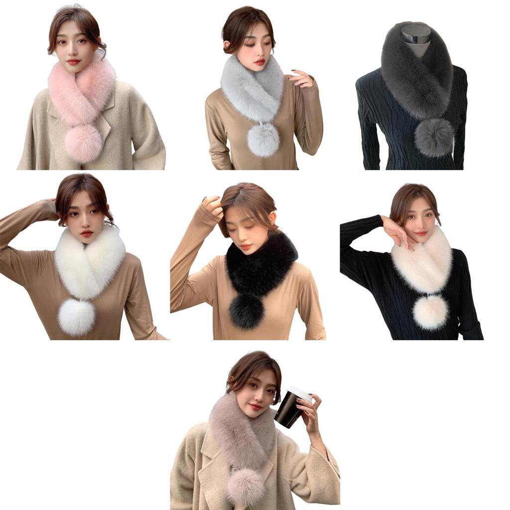 Утолщенный шарф из искусственного меха, классический дышащий незамерзающий воротник зимнего пальто