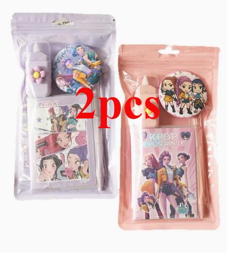 "Demon Hunter Girls" K-pop Stationery Set 4-piece High-value Appearance Student Learning Reward Stationery Gift