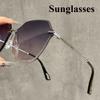 Мужские Женские Модные Тренд Солнцезащитные очки Модные Ретро Безободковые Солнцезащитные очки Новый Градиентный Цвет Уличные Очки для Вождения Путешествий